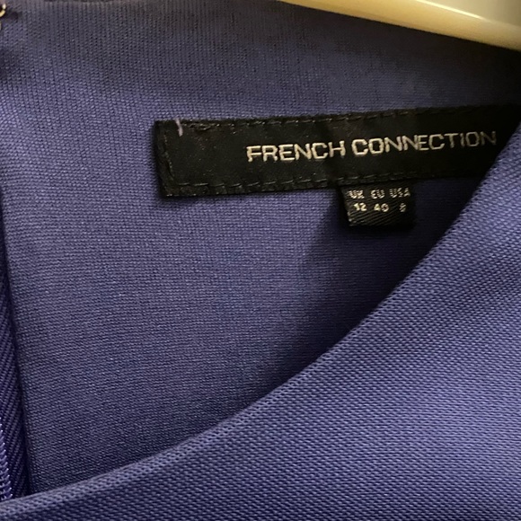 French Connection Sasha Power Shoulder Dress Sz 8 - Picture 7 of 7